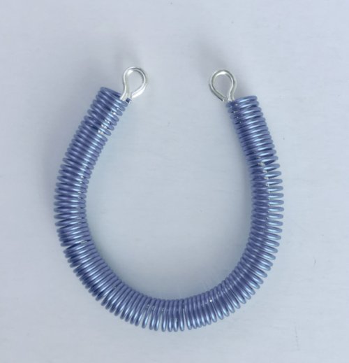 Kristal Wick's Coiled Blue Earrings - , Contemporary Wire Jewelry, Coiling, Coiling Wire, Wire Coiling, Loops, Wire Loop, Wrapped Wire Loop, coiled blue earrings