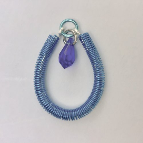 Kristal Wick's Coiled Blue Earrings - , Contemporary Wire Jewelry, Coiling, Coiling Wire, Wire Coiling, Loops, Wire Loop, Wrapped Wire Loop, coiled blue earrings