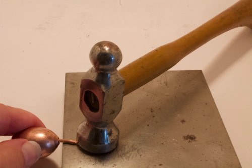 Judy Freyer Thompson's Hinged Neck Wire - , Contemporary Wire Jewelry, Forging, Forging Jewelry, Jewelry Forging, Riveting, Riveting Techniques, Wire Rivets, hinged neck wire