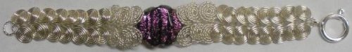 Judy Larson's Coiled Wire Jewelry Series  Part 3 - Focal Bead Bracelet - , Contemporary Wire Jewelry, Coiling, Coiling Wire, Wire Coiling, Loops, Wire Loop, Wrapped Wire Loop, Spirals, Wire Spiral, Spiral Wire Wrap, Wire Wrapping, Wrapping, Wire Wrapping Jewelry, , Bead with Egyptian coils