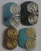 Judy Larson's Coiled Wire Jewelry Series  Part 3 - Focal Bead Bracelet - , Contemporary Wire Jewelry, Coiling, Coiling Wire, Wire Coiling, Loops, Wire Loop, Wrapped Wire Loop, Spirals, Wire Spiral, Spiral Wire Wrap, Wire Wrapping, Wrapping, Wire Wrapping Jewelry, , Spirals on focal beads