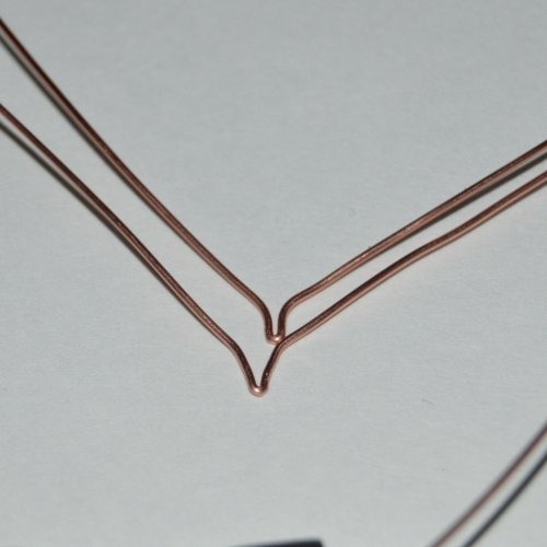 Deborah Kelly's Woven Heart Earrngs - , Wire Weaving, Weaving, Wire Weaving, Weaving Wire, Lay the two wires you have bent within each other