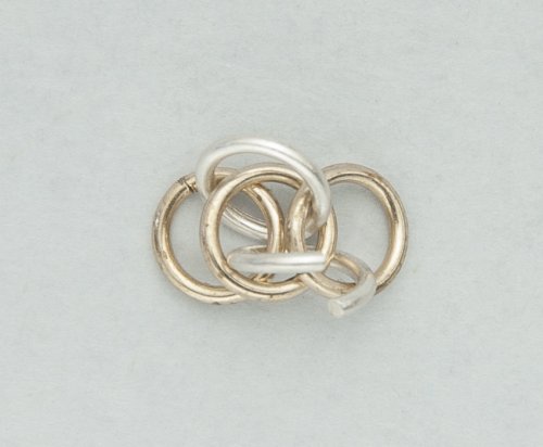 Kylie Jones's Swarovski Crystal Necklace with Half Persian 4 in 1 chain maille.  - , Chain Maille Jewelry, Making Chain, Chain Making , added as open rings which are woven into the pattern 