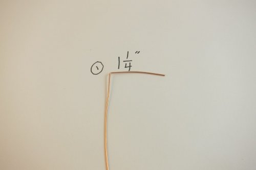 Karen Meador, Ph.D.'s Geometric Earrings - , Contemporary Wire Jewelry, Lashing, Wire Lashing, Findings, Clasps, Components, Loops, Wire Loop, Wrapped Wire Loop, use pliers to create a right angle