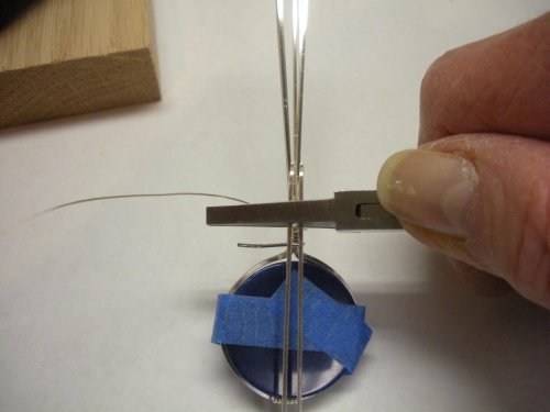 Judy Larson's Sweetheart Round Cabochon Pendant - , Classic Wire Jewelry, Wire Wrapping, Wrapping, Wire Wrapping Jewelry, Make a 30° bend in the bail wires