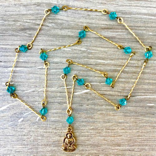 Kristal Wick's Peaceful Zen Necklace - , Contemporary Wire Jewelry, Loops, Wire Loop, Wrapped Wire Loop, , peaceful zen necklace