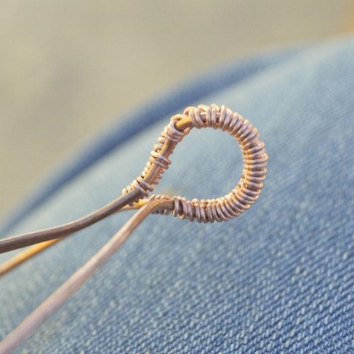 Deborah Kelly's Tree of Life Pendant - , Contemporary Wire Jewelry, Weaving, Wire Weaving, Weaving Wire, , Bend bail slightly to the front using bail 