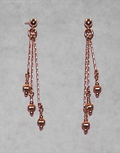 Lindi Schneck's Barbell Drop Earrings, Contemporary Wire Jewelry. Loops, Wire Loop, Wrapped Wire Loop, Wire Wrapping, Wrapping, Wire Wrapping Jewelry. These earrings feature how to make a 