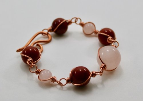 Wire-wrapped Bead Link Bracelet