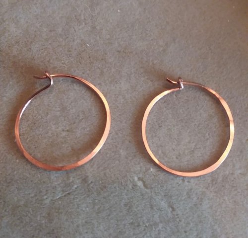 Easy Hammered Hoop Earrings