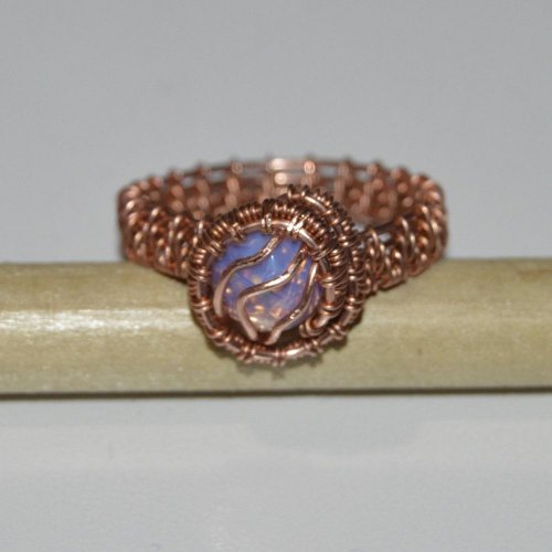 Woven Ring with Cabochon
