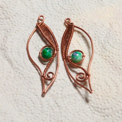 Woven Leaf Earrings