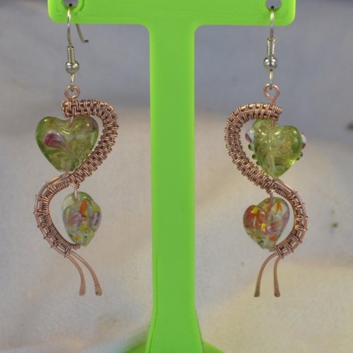 Double Heart Bead Pendant