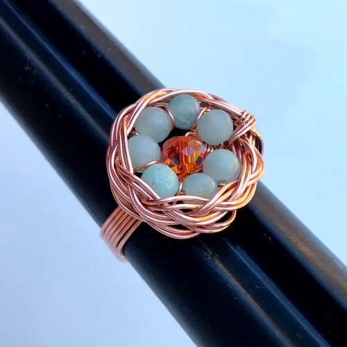 Beaded Flower Ring
