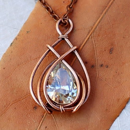 Classic Wire and Stone Pendant