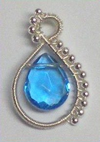 Beaded Briolette Pendant