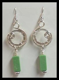 Snail Trail Spiral Earrings