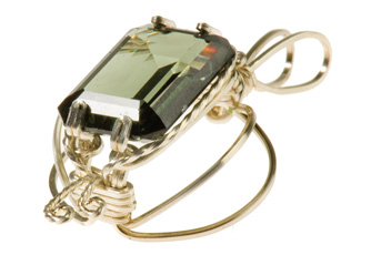 Dale Armstrong's Wrapping a Pear-Shaped Cut Stone - , Classic Wire Jewelry, Wire Wrapping, Wrapping, Wire Wrapping Jewelry, Orbit Prong Pendant