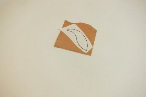 Karen Meador, Ph.D.'s Securing a Paper Pattern to Sheet Metal - , General Education, , glue on paper pattern