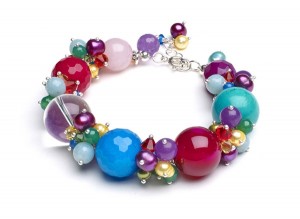 Judy Ellis's Designing Bold Summer Bracelets - , Wire Jewelry Design, Design, , Mixed Bead Bracelet
