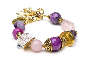 Judy Ellis's Designing Bold Summer Bracelets - , Wire Jewelry Design, Design, , Mixed Bead Bracelet