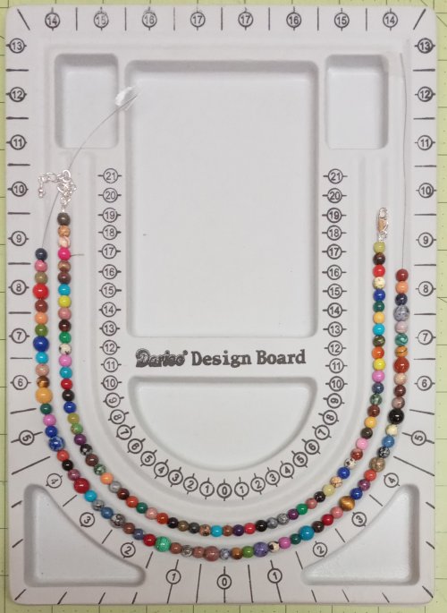 Judy Larson's Bead Soup and Small Changes - , Wire Jewelry Design, Design, The mixed size version is shown next to the 4mm version-second photo