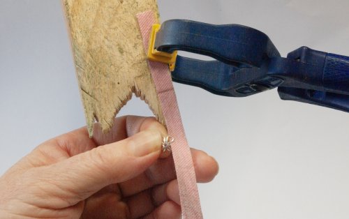 Kylie Jones's Sanding Small Items - , Metalwork, Filing, Finishing, simply to anchor strips of sandpaper