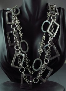 Marilyn Gardiner's Combine Chainmail with Links - , Chain Maille Jewelry, Design, Chunky links with chainmaille