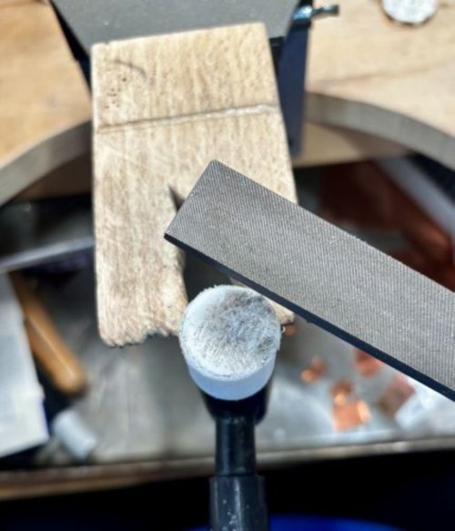 Susan LeGuyader's Nylon Hammer Remodel - , Metalwork, Dapping, Dapping Jewelry, I took a rough-cut file and filed down the top