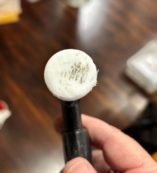 Susan LeGuyader's Nylon Hammer Remodel - , Metalwork, Dapping, Dapping Jewelry, Scrub away rust