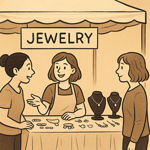 Nancy Chase's Craft Fair Tips - Engage With Shoppers, Selling, , engaging with customers