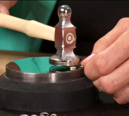 Kristal Wick's Starting Out with Wirework - The Scoop on Work Hardening - , General Education, , work-hardening on a steel block