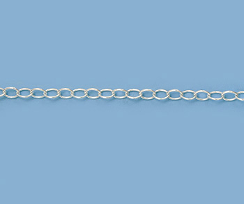 Silver Filled Cable Chain Oval 3X2.4mm - 10 Feet