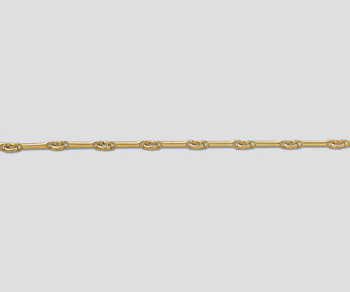 Gold Filled  Bar & Ring Chain 8mm Bar - 2.3mm Ring - 10 Feet