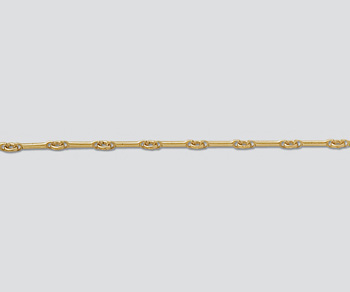 Gold Filled  Bar & Ring Chain 8mm Bar - 2.3mm Ring - 10 Feet