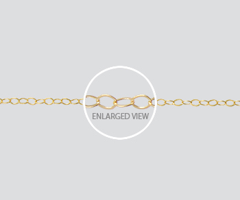 Gold Filled Chain Flat Cable 1.09mm - 10 Feet