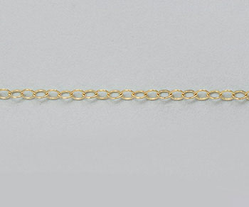 Gold Filled Chain Flat Cable 1.3mm - 10 Feet
