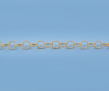 Gold Filled Chain Round Cable Twisted 3.5mm - 10 Feet