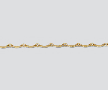 Gold Filled Curved Bar & Link Chain 7.6mm - 10 Feet