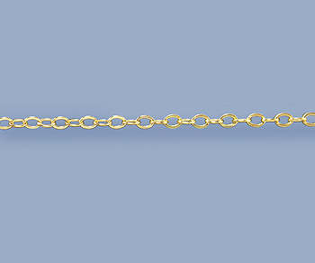 Gold Filled Flat Round Cable Chain 1.6mm - 10 Feet