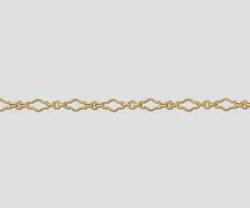 Gold Filled Krinkle Long & Short Chain 6.8x3.2mm - 10 Feet