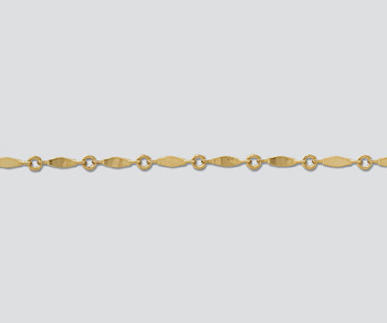 Gold Filled Marquise Bar & Link Chain 8x2mm  - 10 Feet
