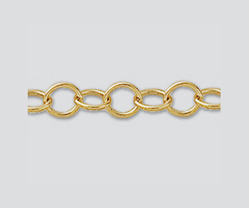 Gold Filled Oval Cable Chain 4.7x3.6mm - 10 Feet