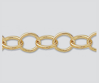 Gold Filled Oval Cable Chain 6.7x5.2mm - 10 Feet