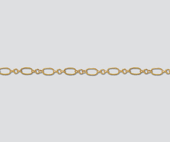 Gold Filled Oval Long & Short Chain 5x3mm - 10 Feet