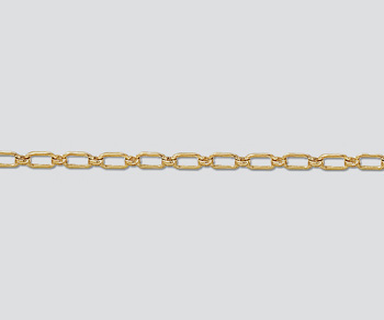 Gold Filled Rectangular Long & Short Chain 6x2.7mm - 10 Feet