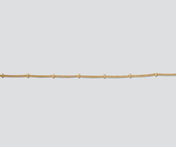 Gold Filled Sattelite Chain 1mm w/1.9mm Ball - 10 Feet