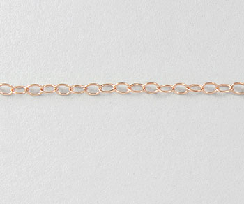 Rose Gold Filled Chain Flat Cable 1.3mm - 10 Feet