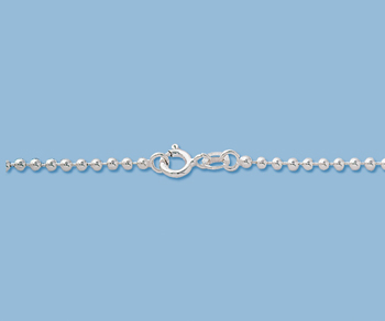 Sterling Silver Ball Chain 2mm 18 inch - Pack of 1