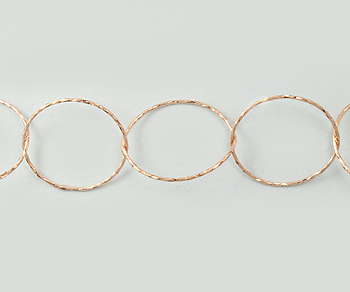 Sterling Silver Chain (Rose) Dia. Cut Round Cable 16mm - 10 Feet